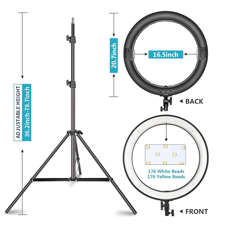 Amazon.com : NEEWER 20 inch LED Ring Light Kit with Tripod